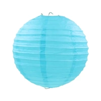 12 x Blue Round 8" Paper Lantern