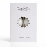 120 x Candle Do Large Pure White Unscented Floating Candles 7-9hrs Bulk
