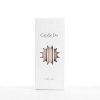 120 x Candle Do Cream Vanilla Unscented Tapered Taper Candles 25cm Long Wholesale Bulk