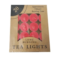 Bulk Lot x 640 Red 9Hours Tealight Candle Wedding Party Unscented