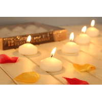 120 x Pure White Scented Floating Water Candles Wedding Decoration Centrepiece