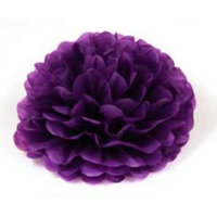 10 X 8" Purple Tissue Paper Ball Pom Poms 