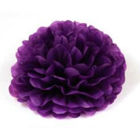 10 X 8" Purple Tissue Paper Ball Pom Poms 