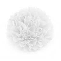 10 X 10" White Tissue Paper Ball Pom Poms