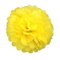 10 X 10" Yellow Tissue Paper Ball Pom Poms Honeycomb Wedding Party Decor