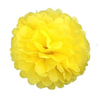 10 X 8" Yellow Tissue Paper Ball Pom Poms 